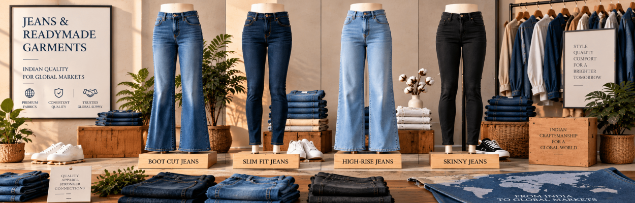 Indian Jeans and Readymade Garments for Export
