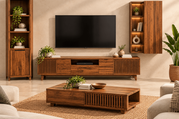 Indian Wooden TV Units for Export