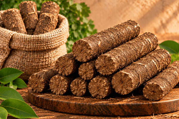 Natural Cow Dung Logs from India for Export