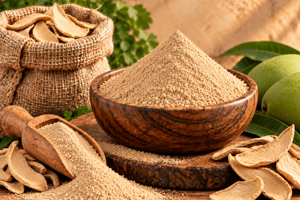 Premium Indian dry mango powder for export, finely ground amchur powder sourced from India for international spice and food markets