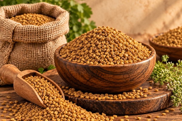 Premium Indian fenugreek seeds for export, whole fenugreek seeds sourced from India for international spice markets