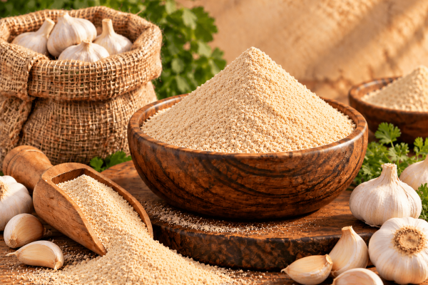 Premium Indian garlic powder for export, finely ground garlic sourced from India for international spice and food markets